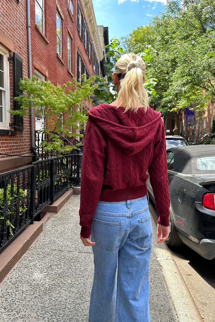 Brandy Melville Top Pick / Ayla Cable Knit Hoodie