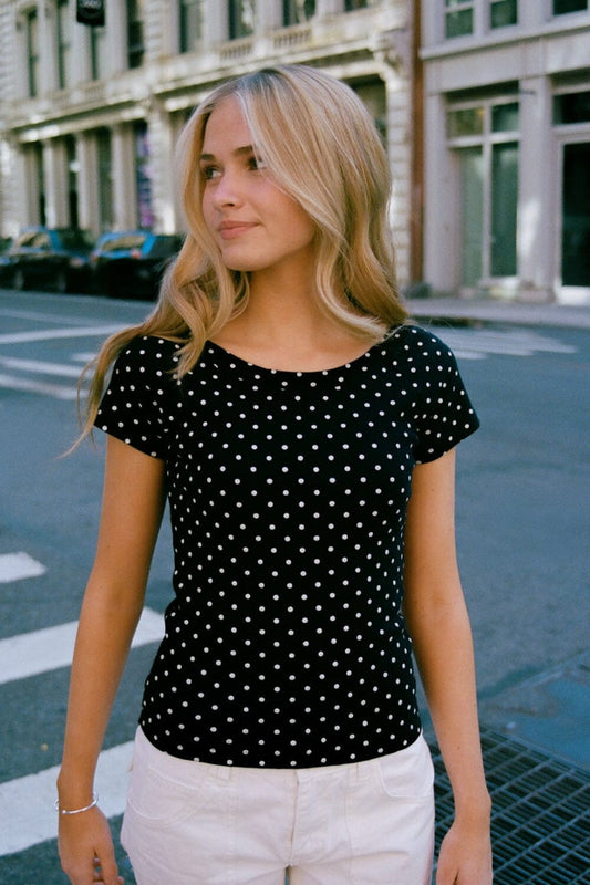 Brandy Melville Popular / Ginny Polka Dot Top
