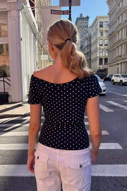 Brandy Melville Popular / Ginny Polka Dot Top