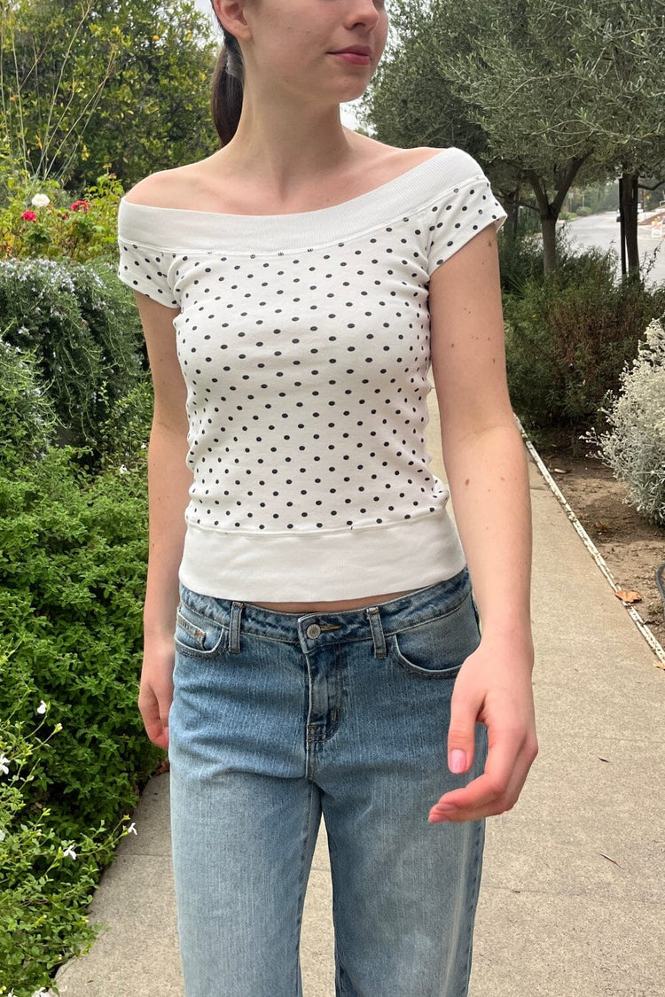 Brandy Melville Value / Ginny Polka Dot Top