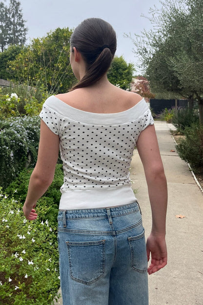 Brandy Melville Value / Ginny Polka Dot Top