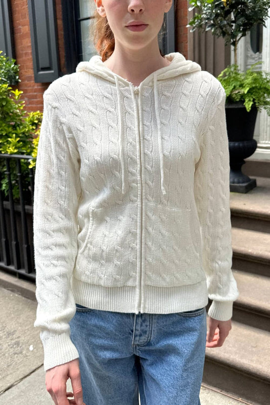 Brandy Melville Top Pick / Ayla Cable Knit Hoodie