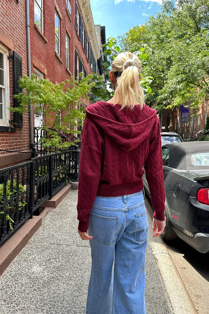 Brandy Melville Top Pick / Ayla Cable Knit Hoodie