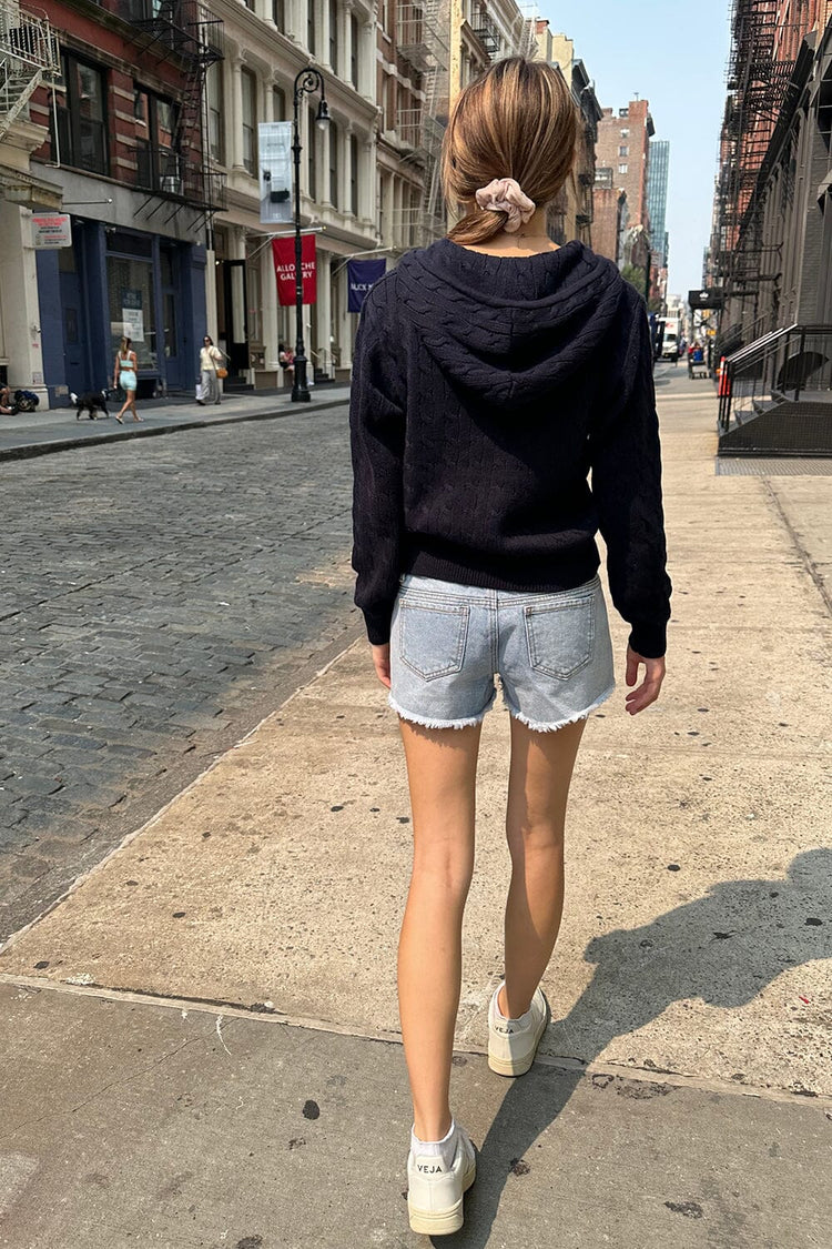 Brandy Melville Top Pick / Ayla Cable Knit Hoodie