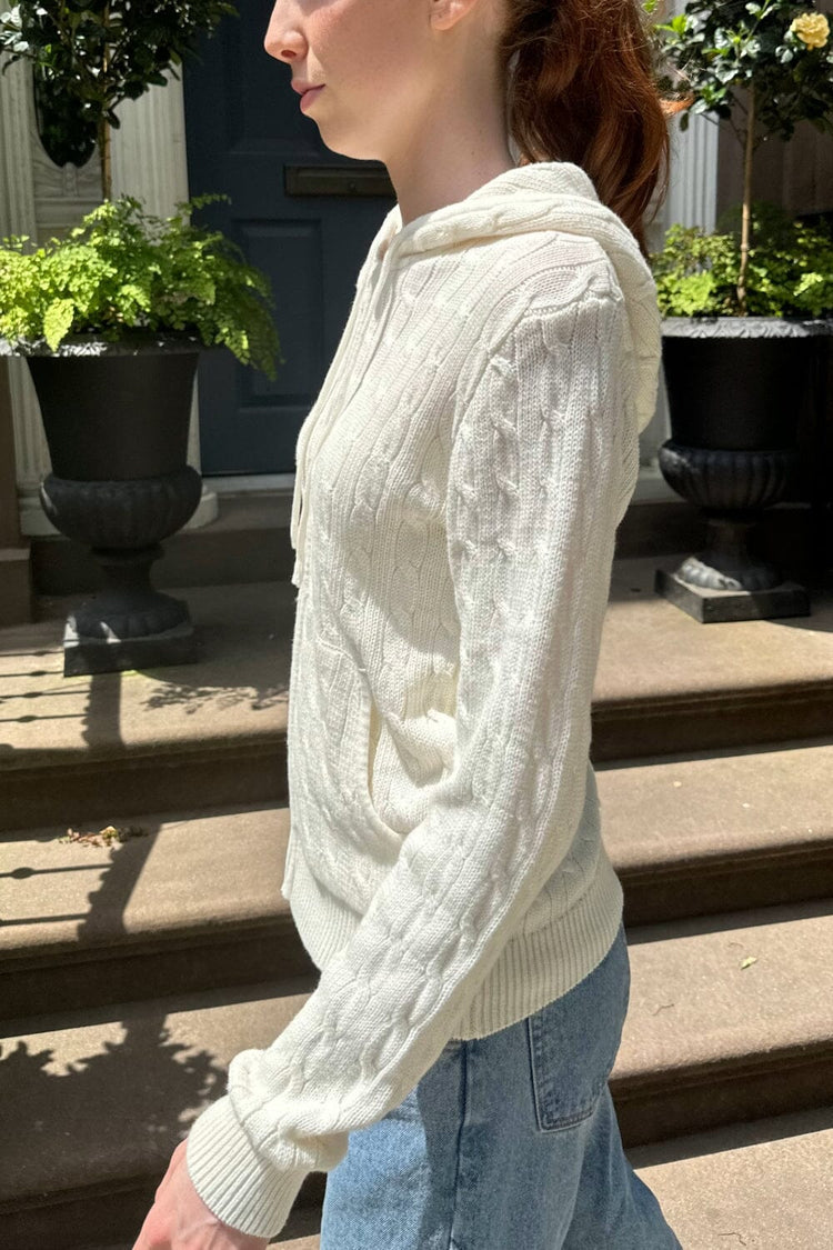 Brandy Melville Top Pick / Ayla Cable Knit Hoodie