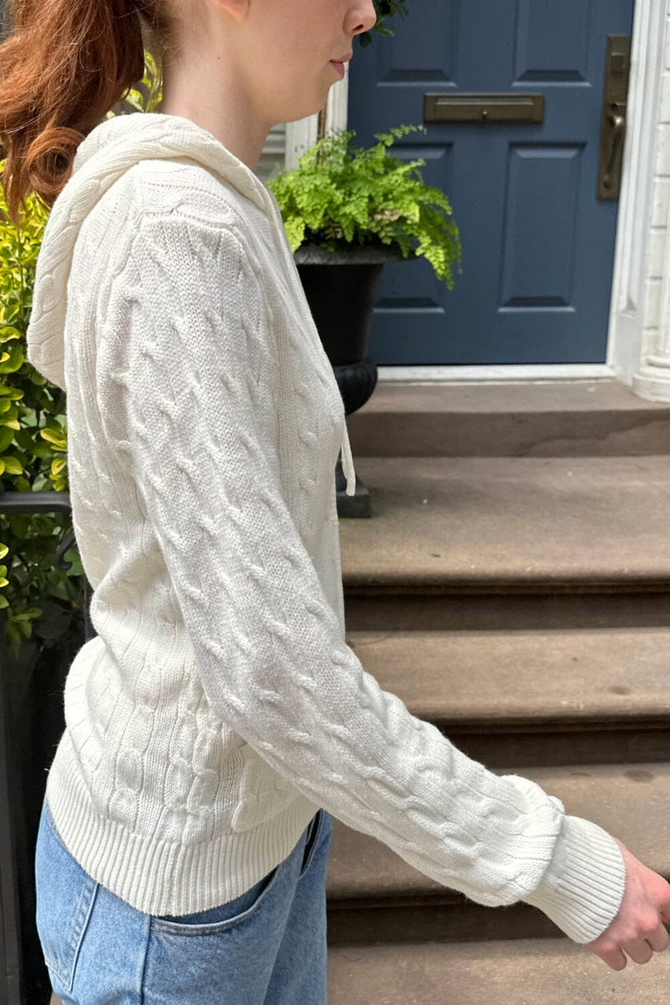 Brandy Melville Top Pick / Ayla Cable Knit Hoodie