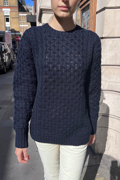 Brandy Melville Classic / Winona Heavy Wool Cable Knit Sweater