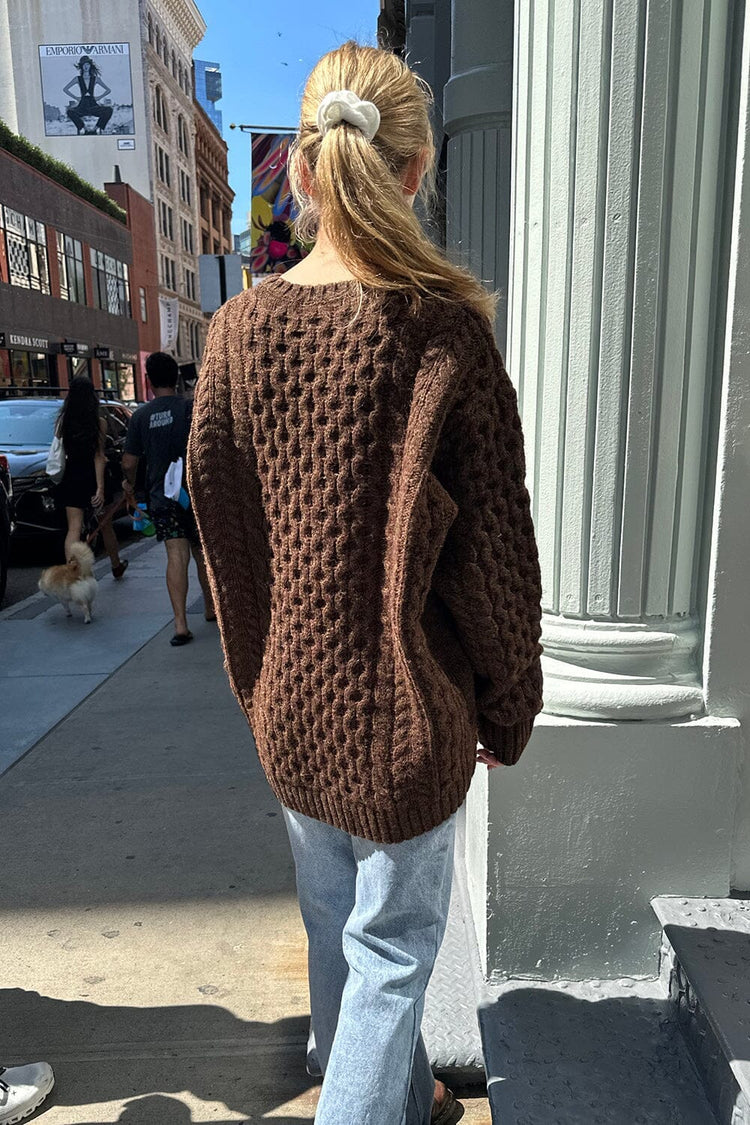 Brandy Melville Classic / Winona Heavy Wool Cable Knit Sweater