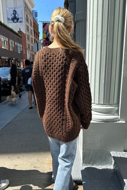 Brandy Melville Classic / Winona Heavy Wool Cable Knit Sweater