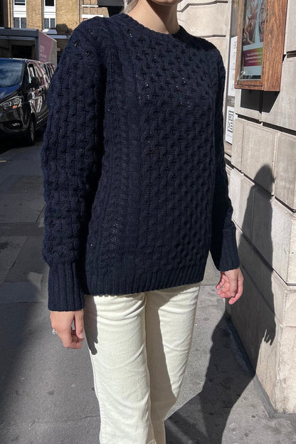Brandy Melville Classic / Winona Heavy Wool Cable Knit Sweater