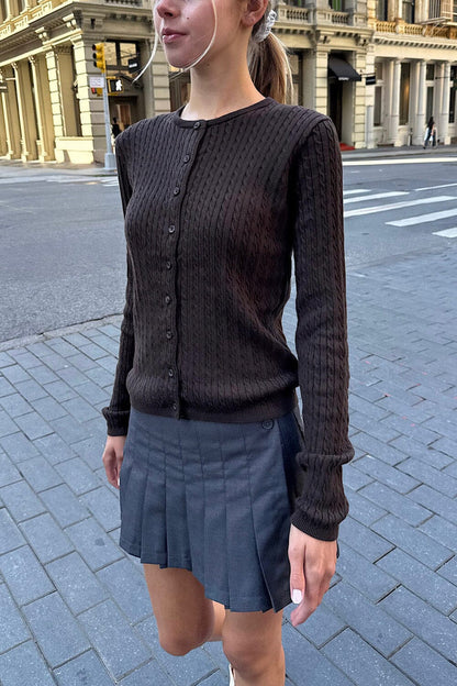 Brandy Melville Essential / Zoe Cable Knit Cardigan