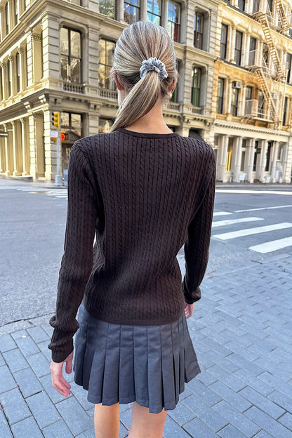 Brandy Melville Essential / Zoe Cable Knit Cardigan