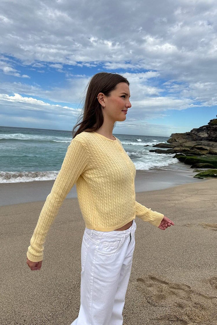 Brandy Melville Essential / Zoe Cable Knit Cardigan