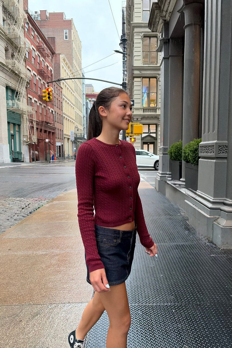 Brandy Melville Essential / Zoe Cable Knit Cardigan