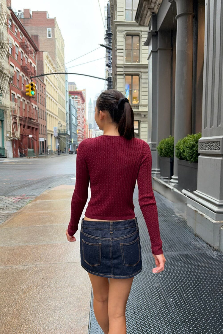 Brandy Melville Essential / Zoe Cable Knit Cardigan