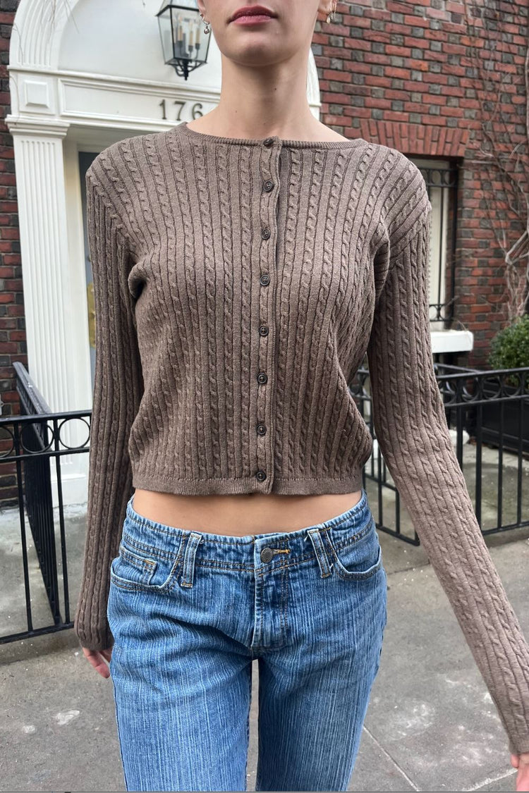 Brandy Melville Essential / Zoe Cable Knit Cardigan