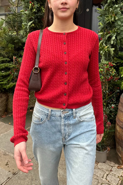 Brandy Melville Essential / Zoe Cable Knit Cardigan
