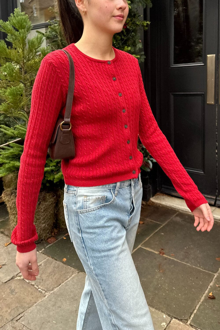 Brandy Melville Essential / Zoe Cable Knit Cardigan