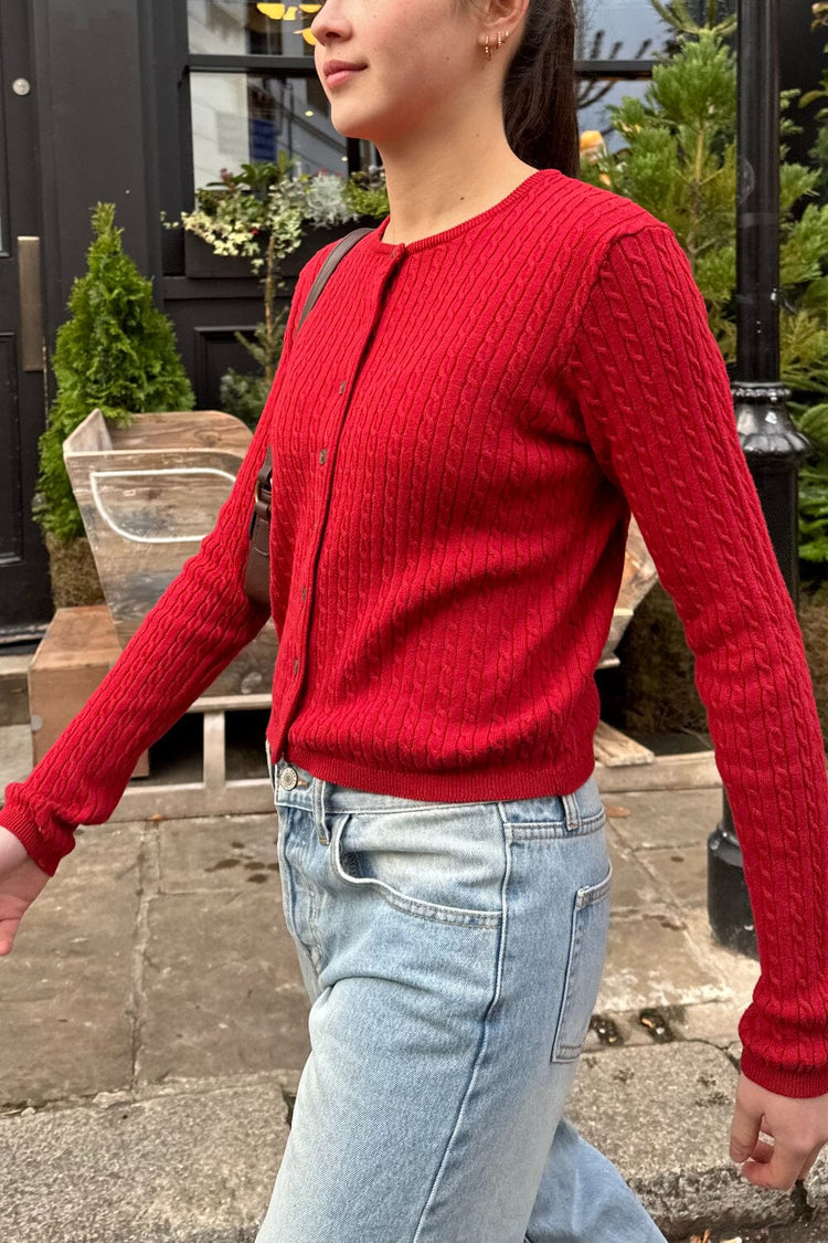 Brandy Melville Essential / Zoe Cable Knit Cardigan