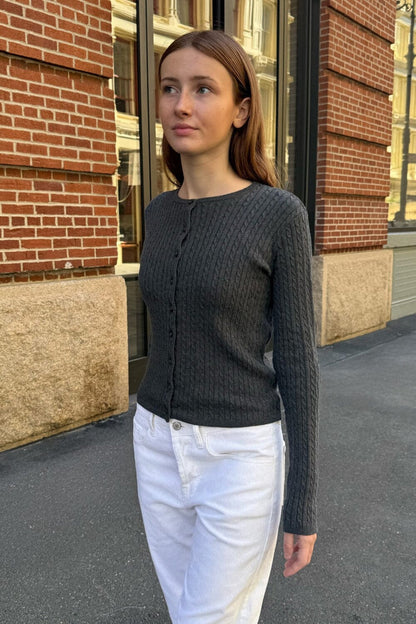 Brandy Melville Essential / Zoe Cable Knit Cardigan