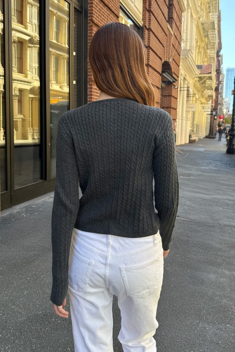 Brandy Melville Essential / Zoe Cable Knit Cardigan