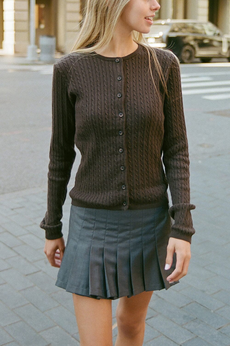 Brandy Melville Essential / Zoe Cable Knit Cardigan