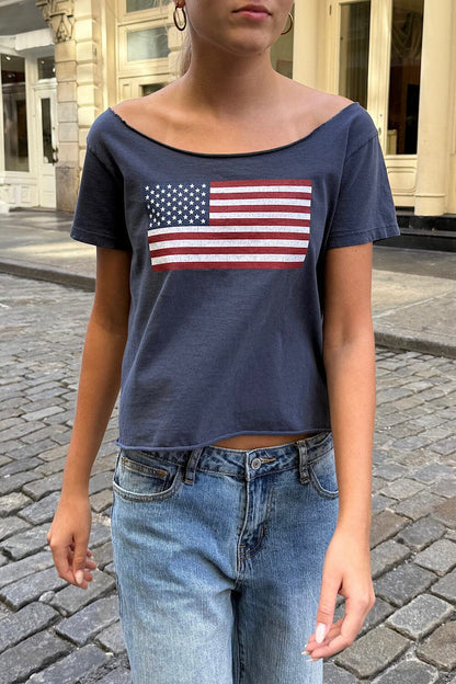 Brandy Melville Best Price / Robyn American Flag Top