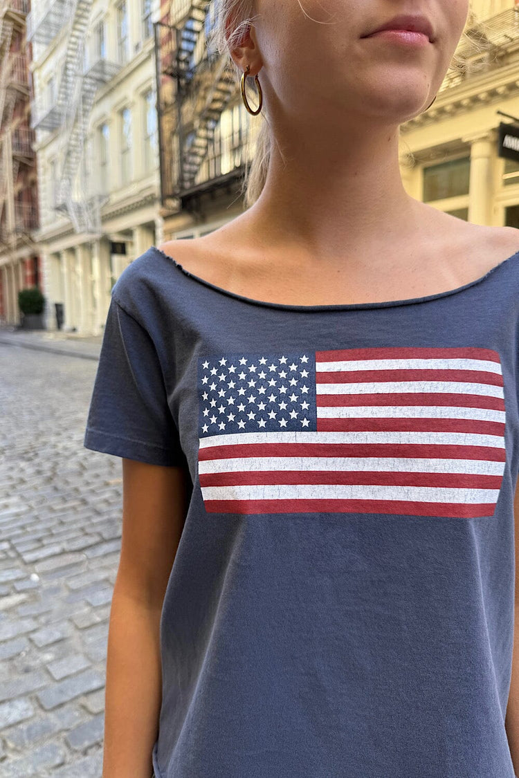 Brandy Melville Best Price / Robyn American Flag Top