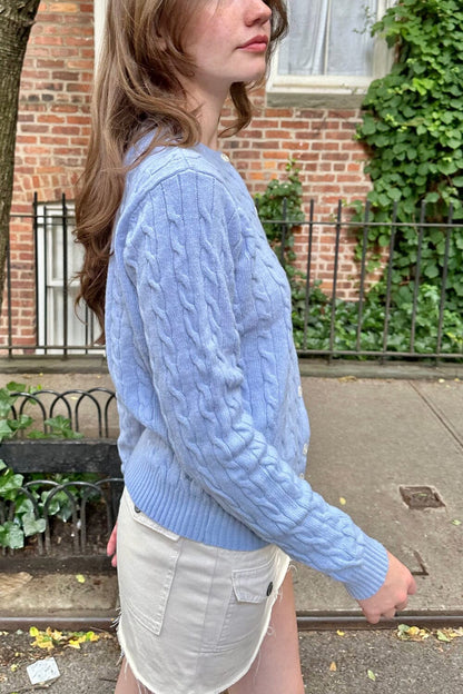 Brandy Melville Signature / Olsen Wool Cable Knit Cardigan