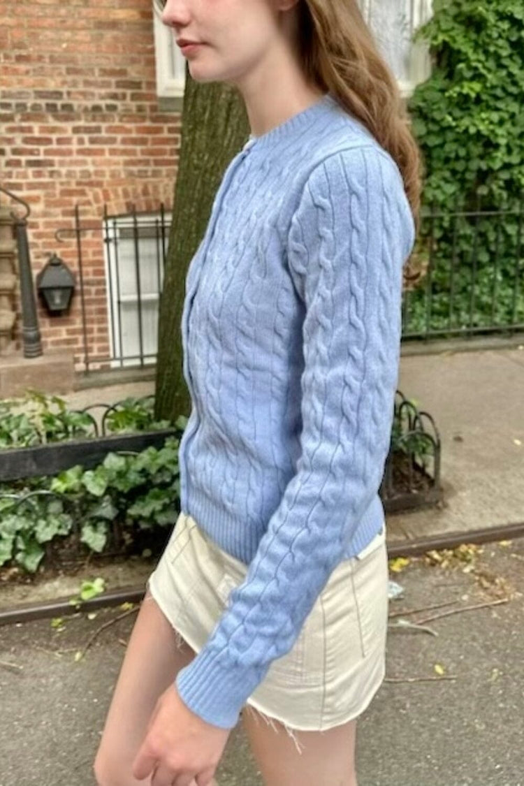 Brandy Melville Signature / Olsen Wool Cable Knit Cardigan