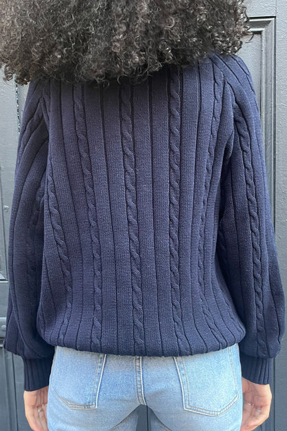 Brandy Melville Great Value / Ida Cotton Cable Knit V-Neck Sweater