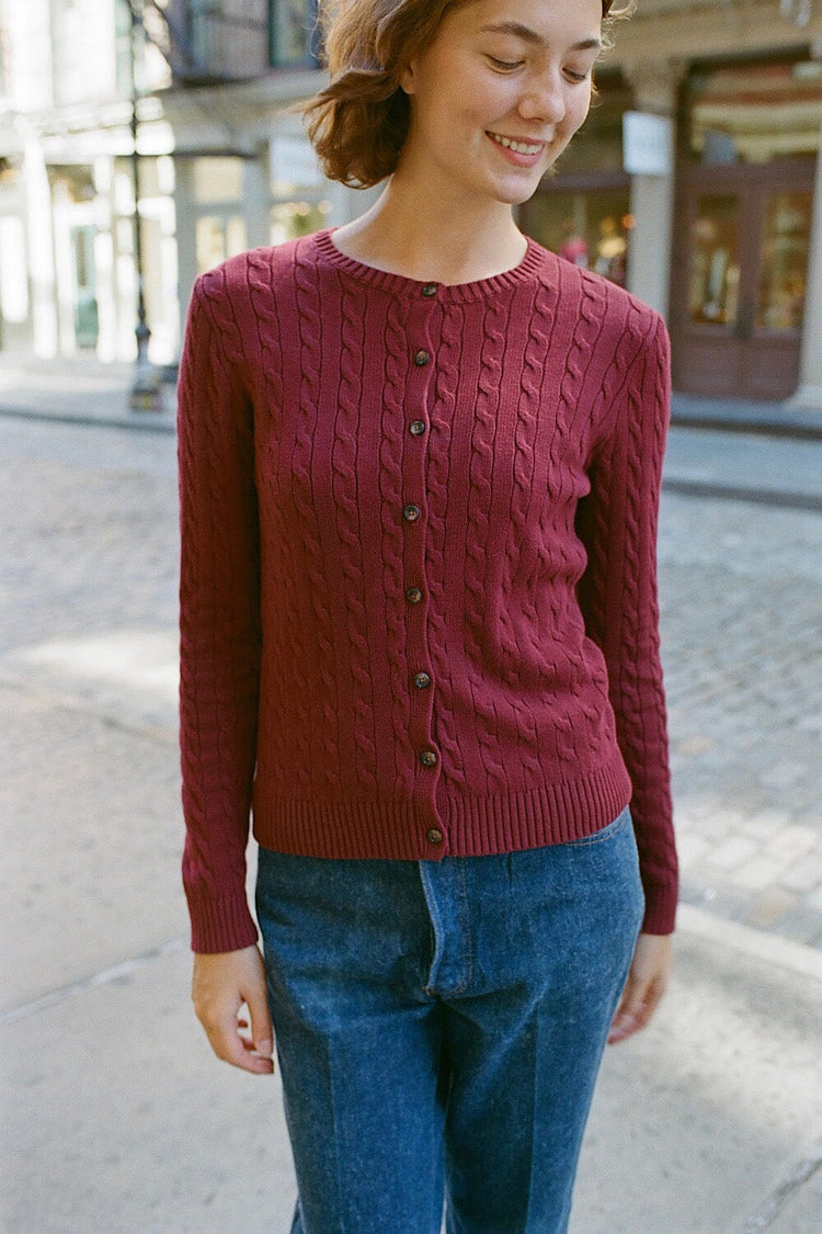 Brandy Melville Signature / Amalie Cable Knit Cardigan