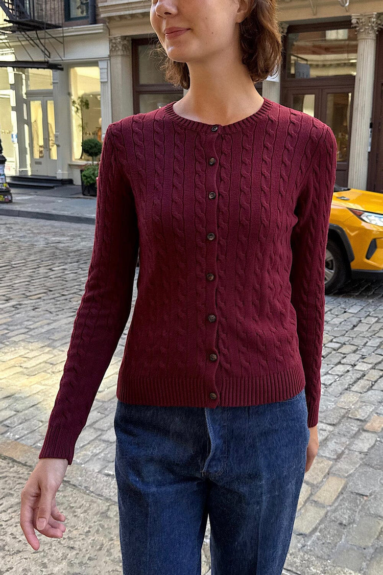 Brandy Melville Signature / Amalie Cable Knit Cardigan