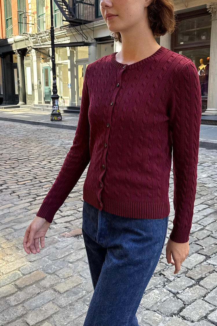 Brandy Melville Signature / Amalie Cable Knit Cardigan