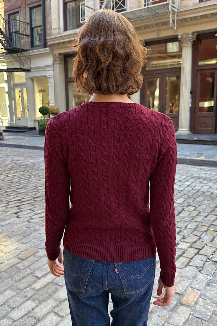 Brandy Melville Signature / Amalie Cable Knit Cardigan