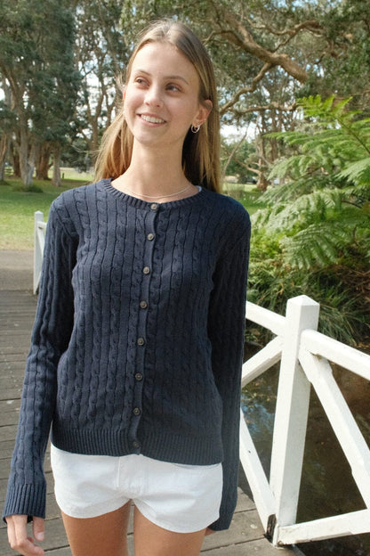 Brandy Melville Signature / Amalie Cable Knit Cardigan