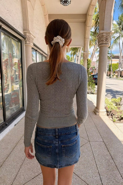 Brandy Melville Best Seller / Bri Eyelet Sweater