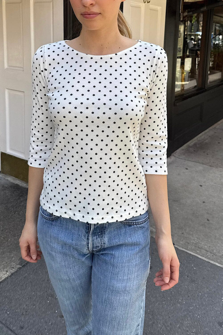 Brandy Melville Best Price / Jennie Polka Dots Top