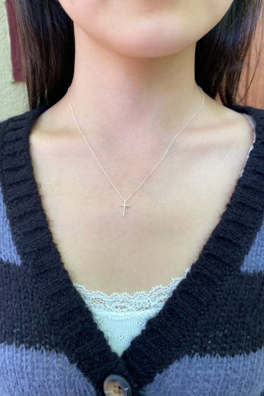 Brandy Melville Top Pick / Sterling Silver Cross Necklace