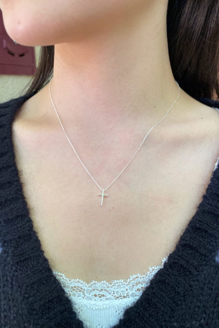 Brandy Melville Top Pick / Sterling Silver Cross Necklace