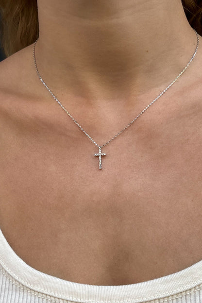 Brandy Melville Latest / Rhinestone Cross Necklace