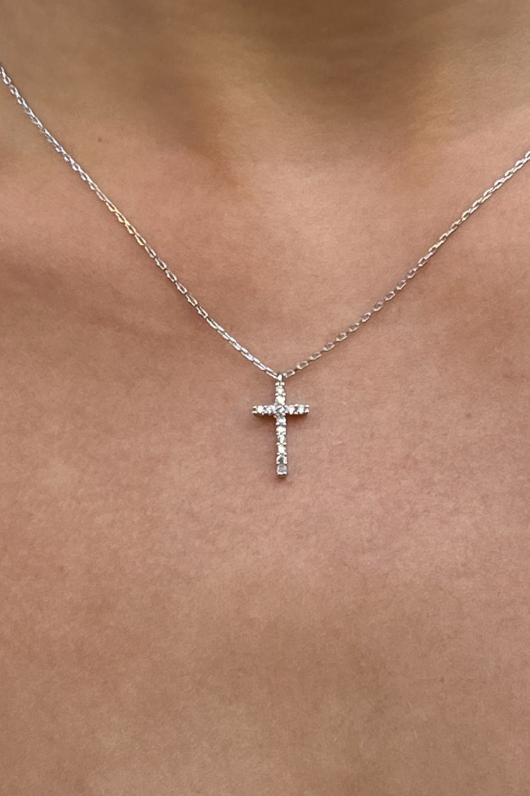 Brandy Melville Latest / Rhinestone Cross Necklace