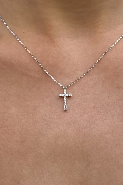 Brandy Melville Latest / Rhinestone Cross Necklace