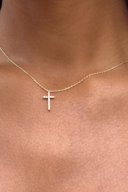 Brandy Melville Latest / Rhinestone Cross Necklace