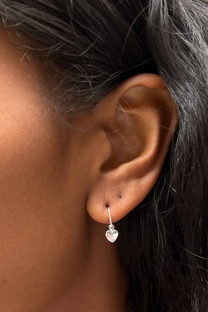 Brandy Melville Best Seller / Sterling Silver Heart Charm Earrings