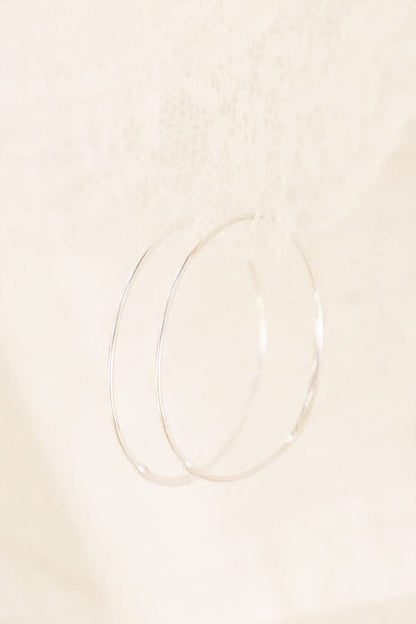 Brandy Melville Premium / Sterling Silver Thin Hoop Earrings