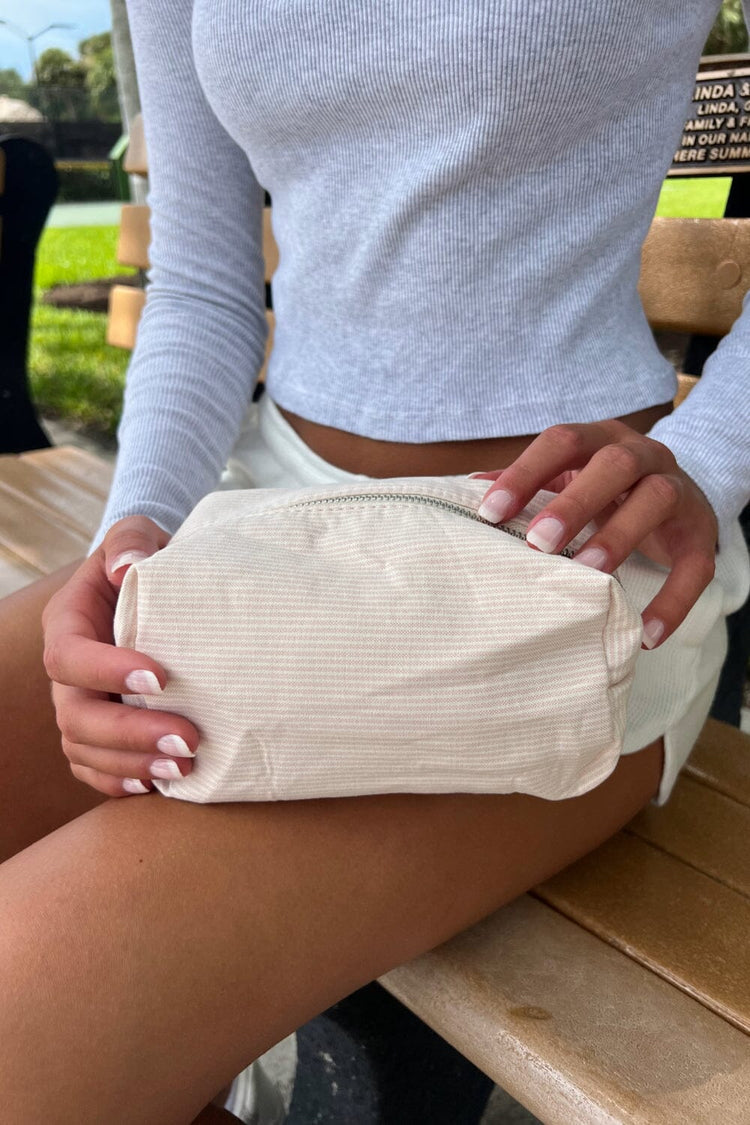 Brandy Melville Smart Buy / Striped Makeup Bag