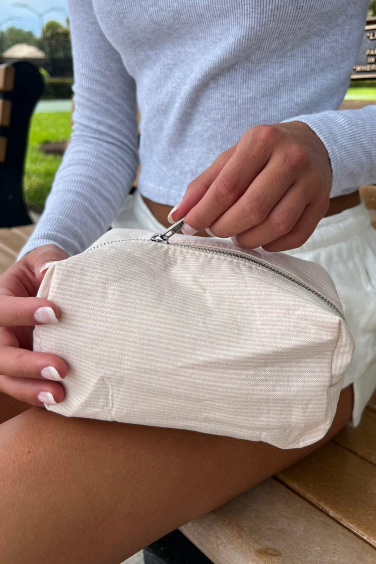 Brandy Melville Smart Buy / Striped Makeup Bag