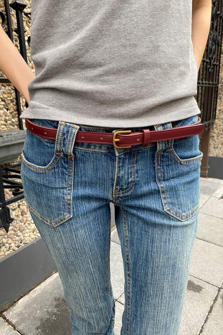 Brandy Melville Recommended / Faux Leather Buckle Belt