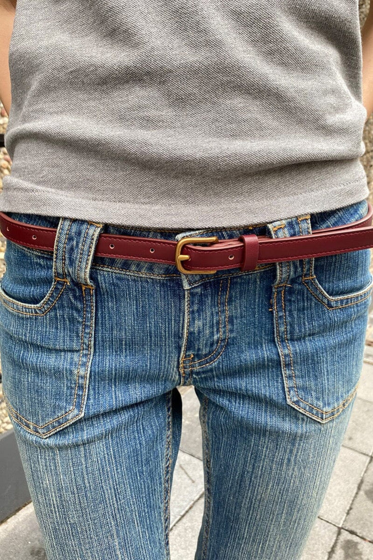 Brandy Melville Recommended / Faux Leather Buckle Belt